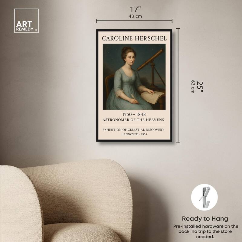Early Female Astronomer Canvas by Art Remedy