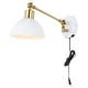 preview thumbnail 5 of 28, Hygge Swing Arm 1-Light Modern Midcentury Iron USB Charging Port LED Sconce, by JONATHAN Y