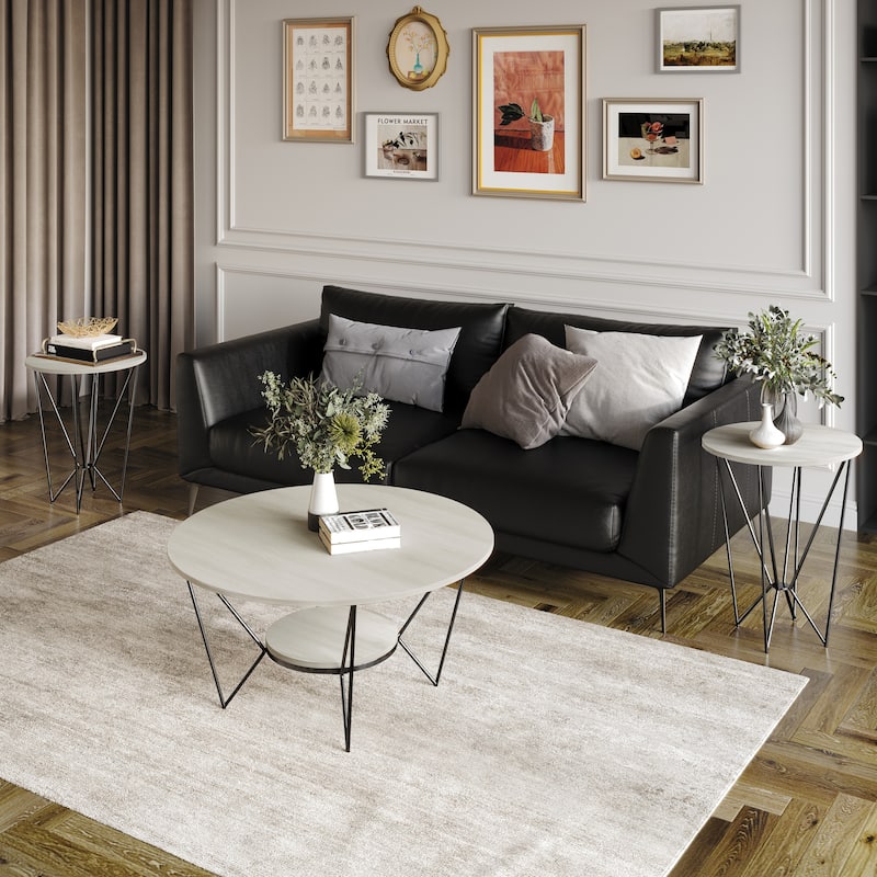 CraftPorch Classic 3- Pieces Coffee Table Set