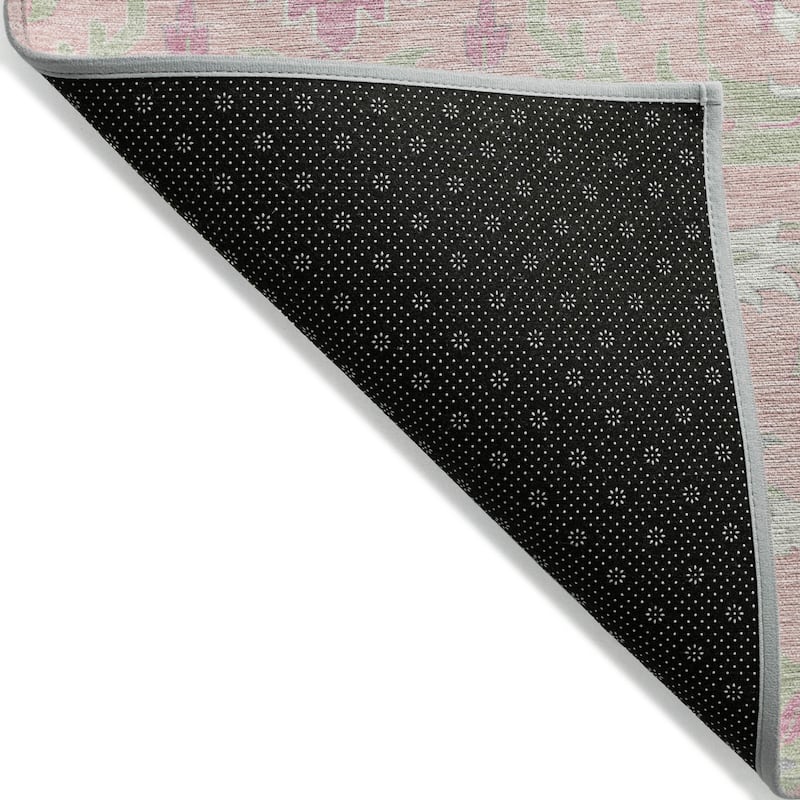 HomeRoots Damask Traditional Rectangle Outdoor Rug