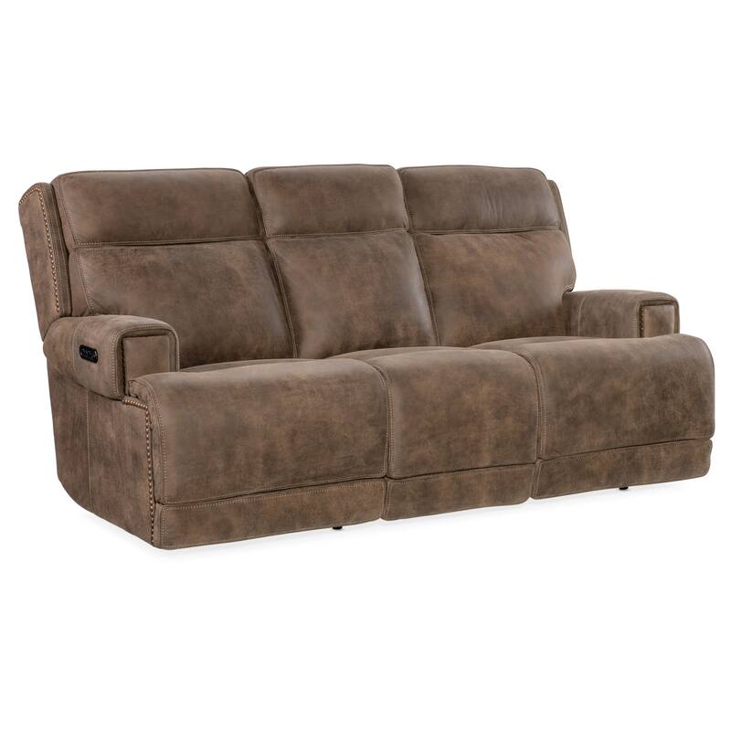 Hooker Furniture SS762-PHZ3 Wheeler 83" Wide Leather Sofa with Powered - Seville Timer