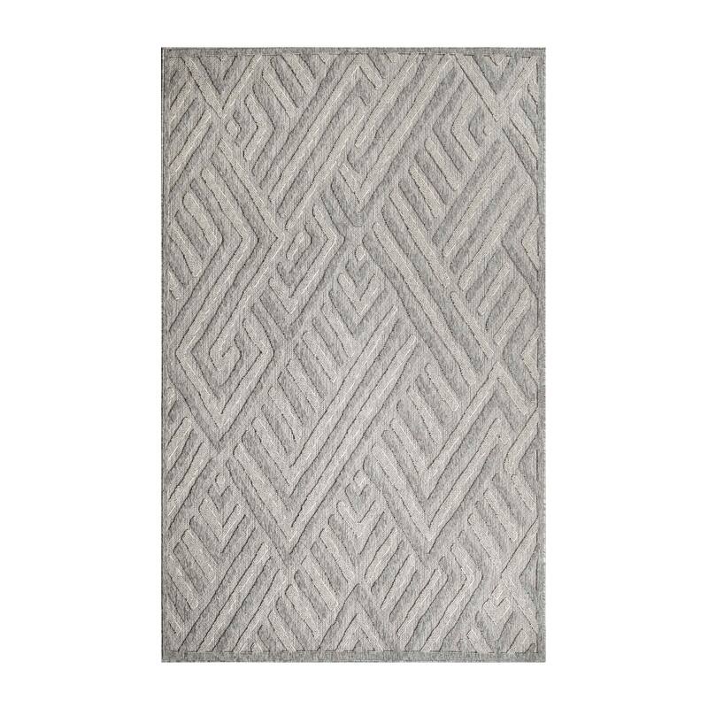 Superior Contemporary Geometric Abstract Indoor Outdoor Area Rug