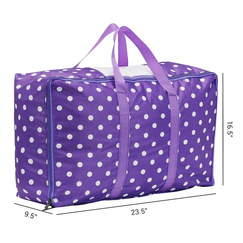 1 Pack Clothes Storage,Storage Bags,Moving Bags for Organizing Bedroom,Clothing,Comforter,Closet Organizers and Storage - Purple - 23.5*16.5*9.5in