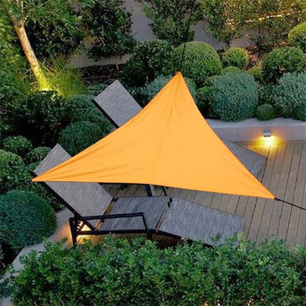 slide 1 of 12, Outdoor Waterproof Triangular UV Sun Sail Shade Net orange