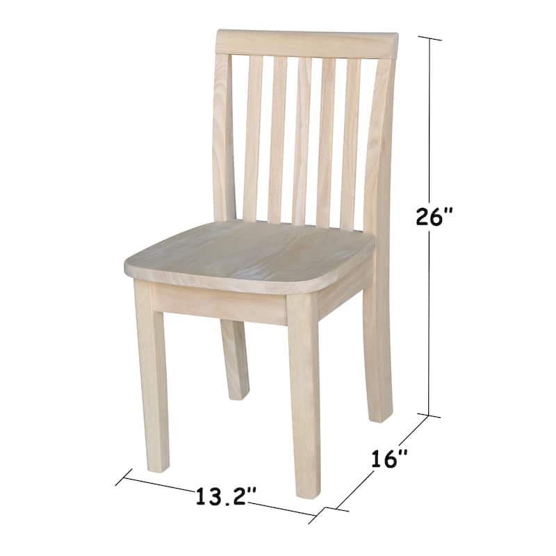 International Concepts Solid Wood Mission Juvenile Chairs - Set of 2
