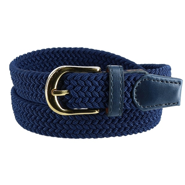 CTM® Women's Elastic Braided Stretch Belt