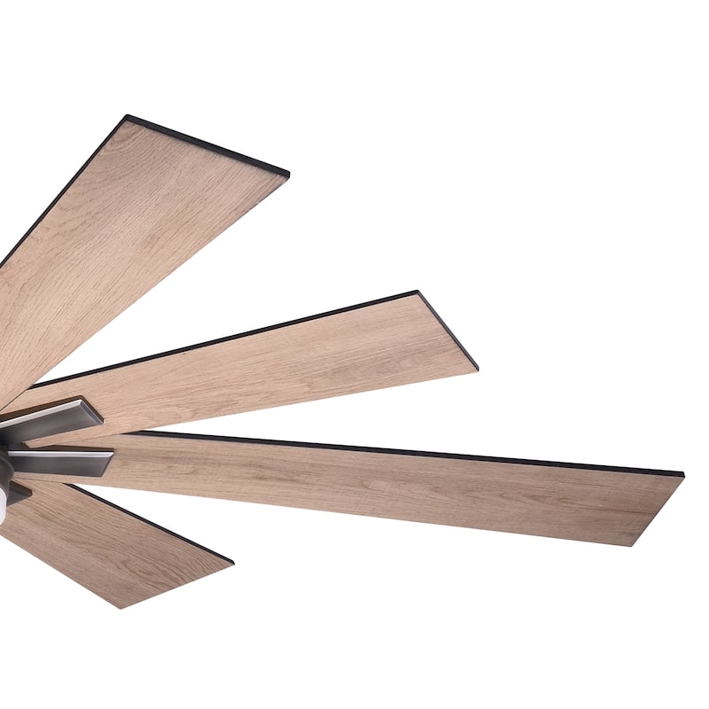 Crawford 60 in. Ceiling Fan with Reversible Blades, Dimmable LED Light Kit, Remote Control, 6 Speeds, Energy Efficient DC Motor