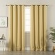 preview thumbnail 13 of 25, Aurora Home Antique Silver Grommet Top Thermal Insulated Blackout Curtain Panel Pair 52"W X 63"L - Sunlight