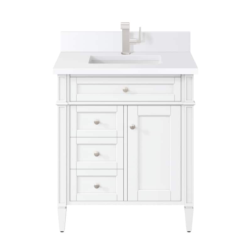 James Martin Vanities 655-V30-1WZ Brittany 30" Free Standing Single - Painted - Bright White