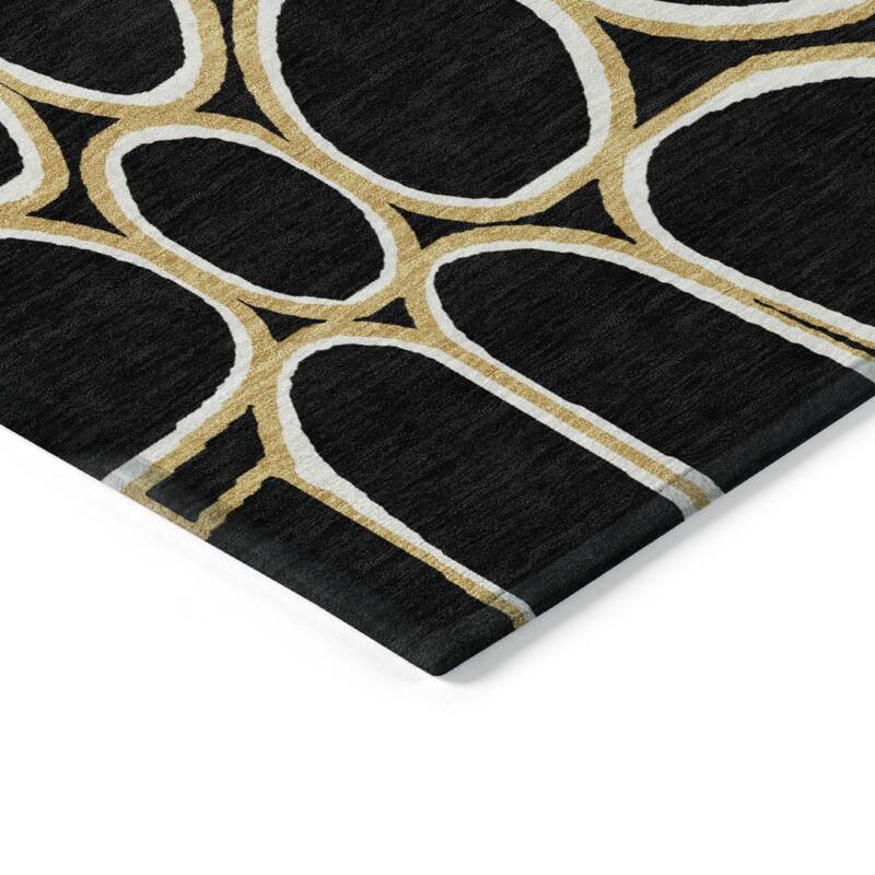 HomeRoots Abstract Transitional Rectangle Outdoor Rug