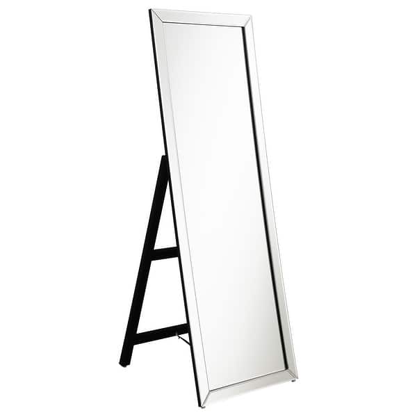 slide 2 of 7, Soline 22 x 61 Inch Framed Standing Floor Mirror Silver Mirror