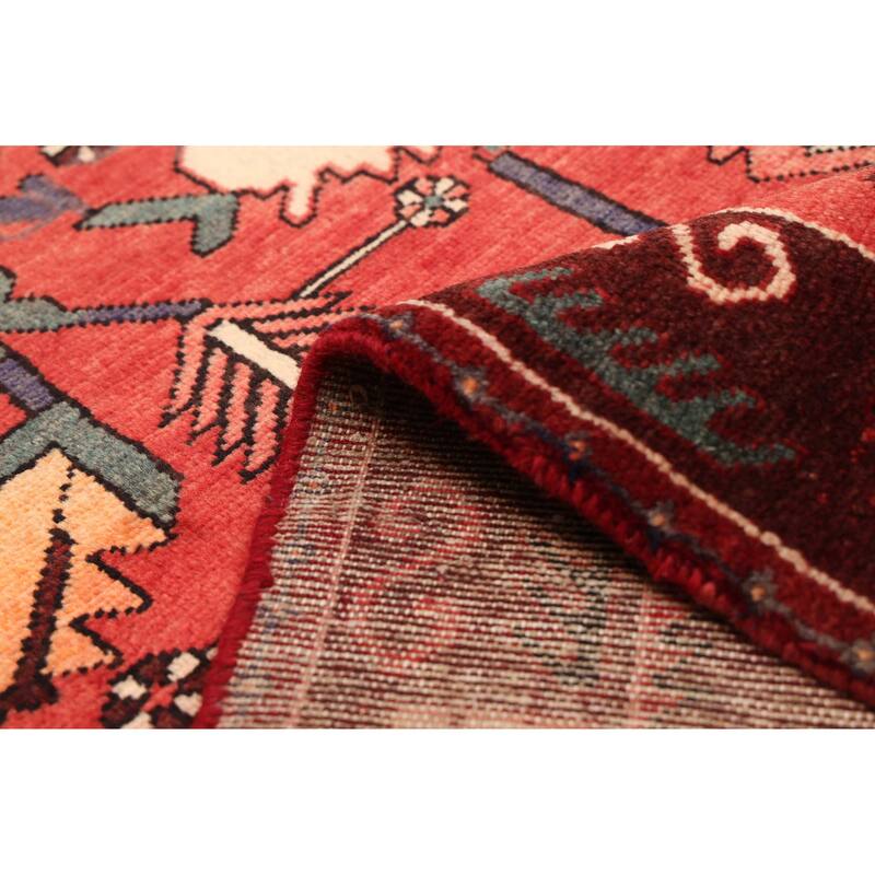 ECARPETGALLERY Hand-knotted Andelz Light Red Wool Rug - 3'5 x 9'7