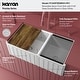 preview thumbnail 4 of 18, Karran 33" Double Bowl Workstation Fireclay Kitchen Sink with Reversible Fluted Apron Front