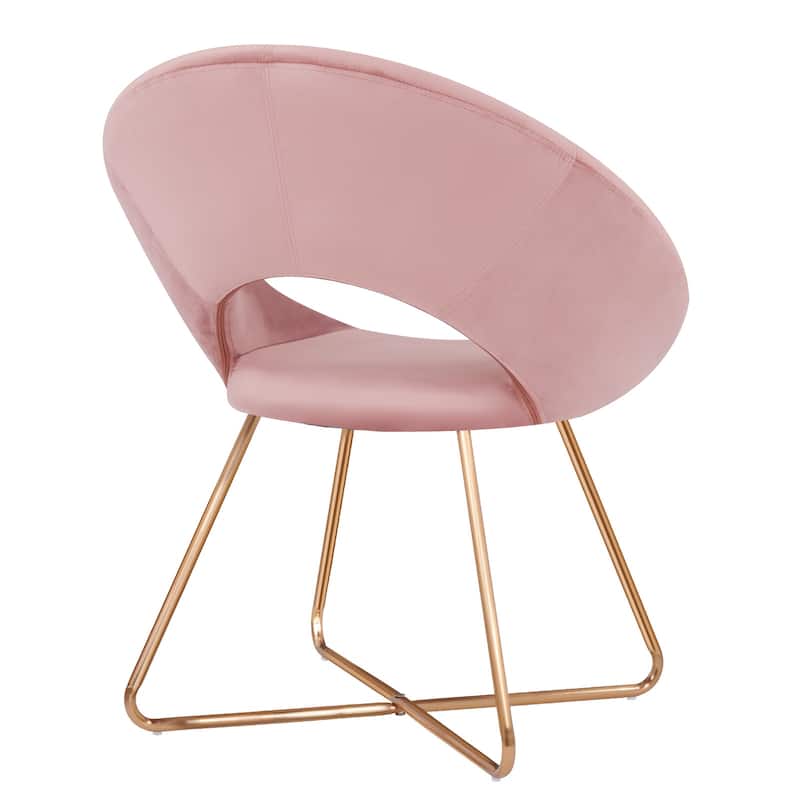 Modern Velvet Upholstered Accent Chair Vanity Leisure Chair