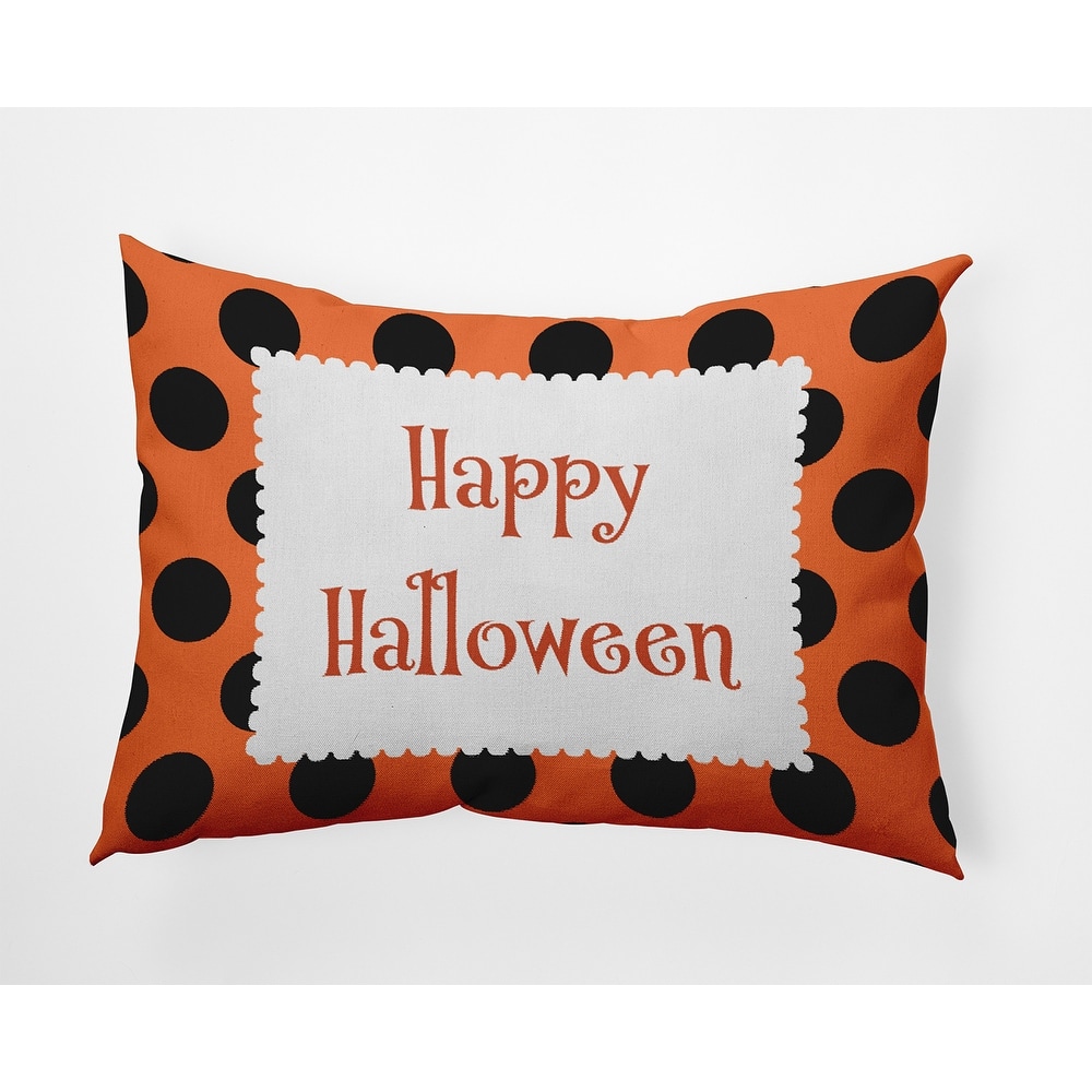 Halloween Happy Halloween Dots Indoor/Outdoor Throw Pillow