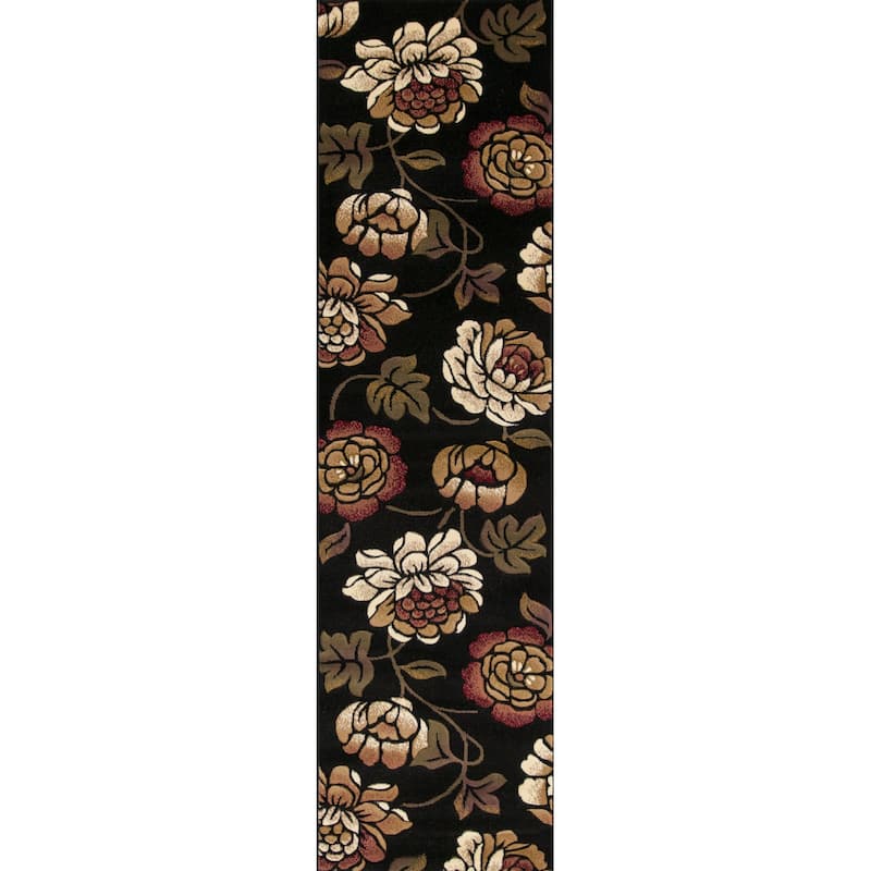 Copper Grove Korneuberg Black Floral Area Rug