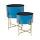 preview thumbnail 31 of 50, Iron Contemporary Planter (Set of 2) - S/2 12", 16"H
