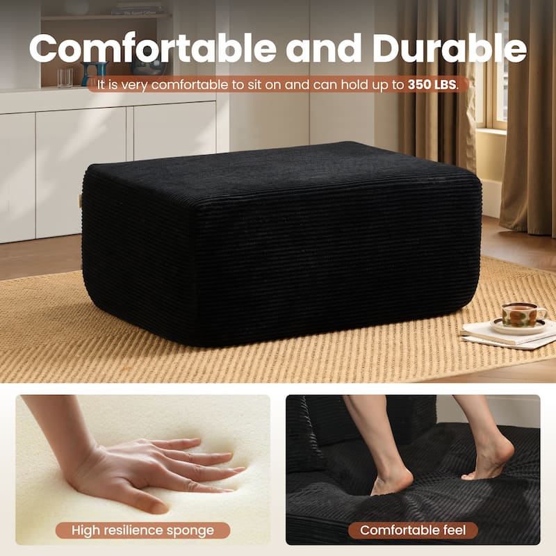 ​​OVIOS Lazy Chaise Lounge Sofa with Ottoman​