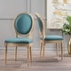 preview thumbnail 78 of 89, Phinnaeus French Country Fabric Dining Chairs (Set of 2) by Christopher Knight Home Dark Teal