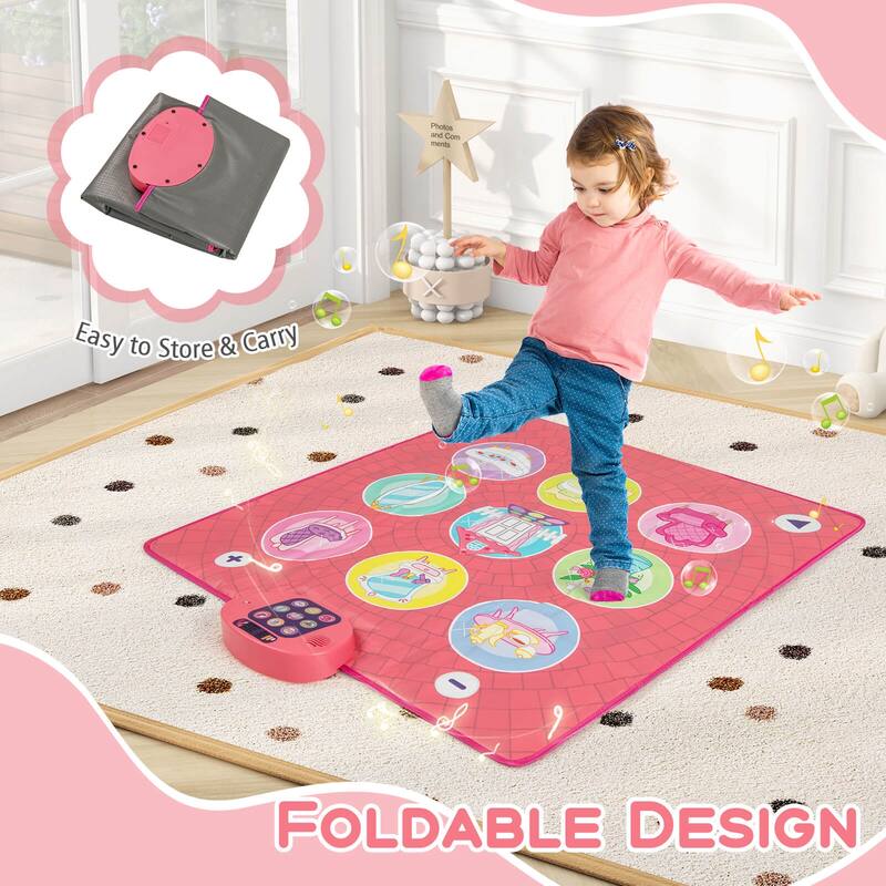 Costway Kids Dance Mat Electronic Dancing Pad with 3 Game Modes Music - See Details