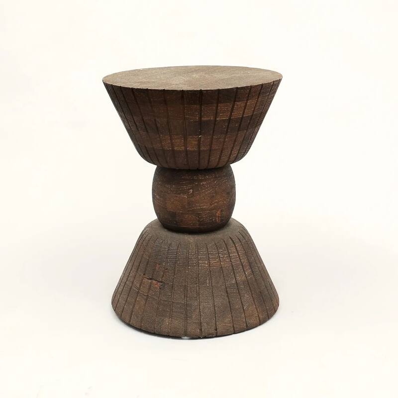 Decorative Wooden End Table-Side Table - Black
