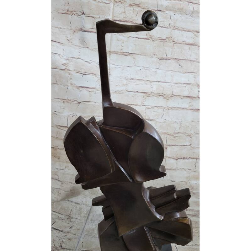 Cello Bronze Metal Sculpture Statue Figure Collectible Musician Musical Instrument Decor Dali