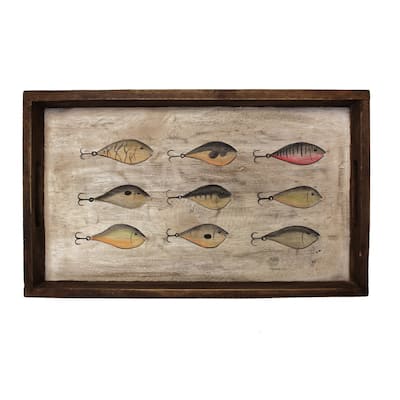 Pine Wood Tray with Lures