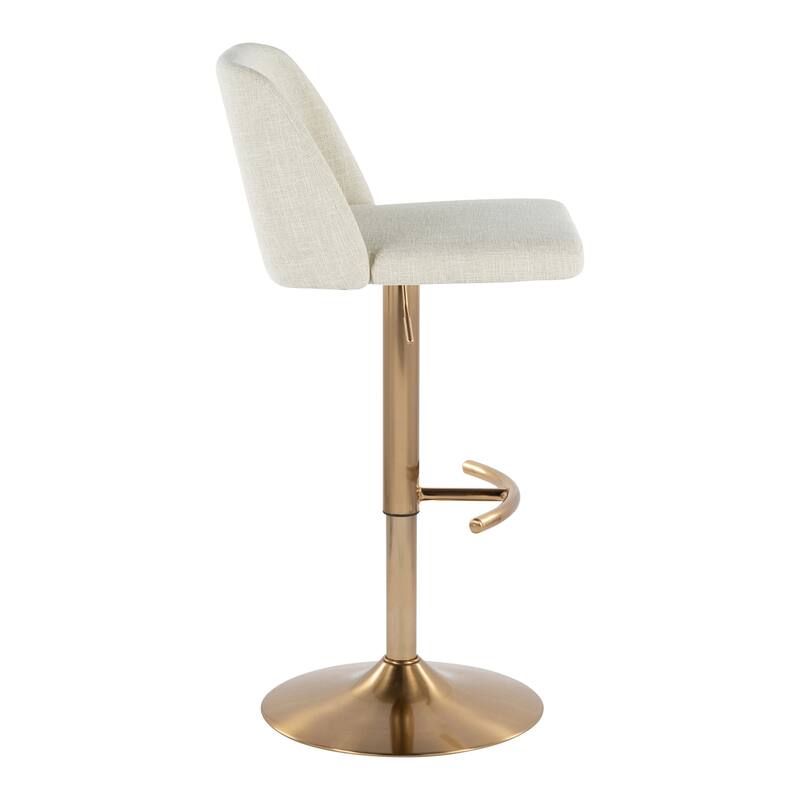Strick & Bolton Oscar Adjustable Bar Stool with Rounded T Footrest (Set of 2)