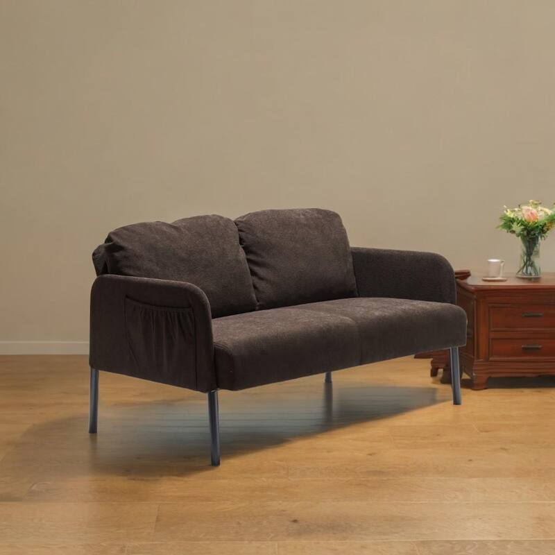 47.62" Fabric 2-Seater Sofa for Small Spaces with Sturdy Legs