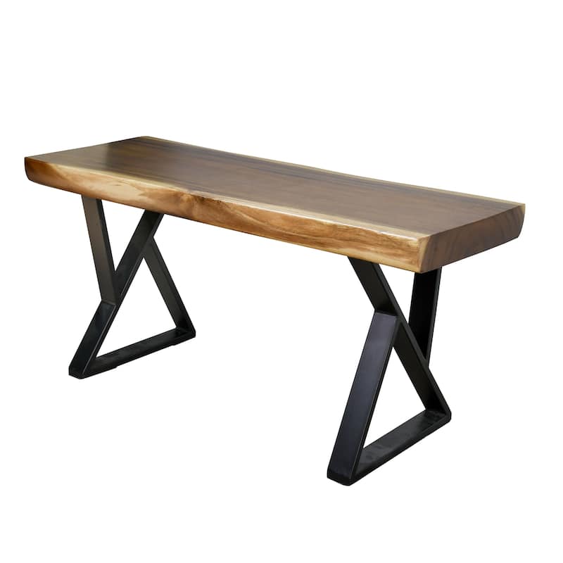 Natural Wood Rectangle Bench