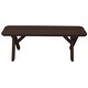preview thumbnail 8 of 7, Pressure Treated Pine 4' Crossleg Bench Walnut Stain