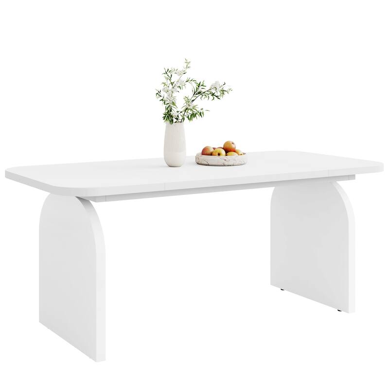 63-inches Retro Wood Dining Table for 4- 6 People