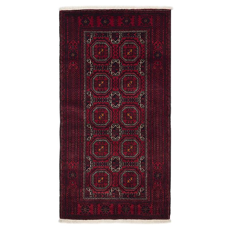 ECARPETGALLERY Hand-knotted Teimani Red Wool Rug - 3'5 x 6'7