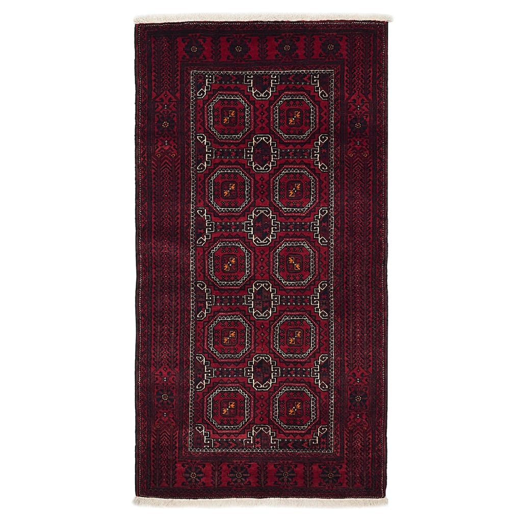 ECARPETGALLERY Hand-knotted Teimani Red Wool Rug - 3'5 x 6'7