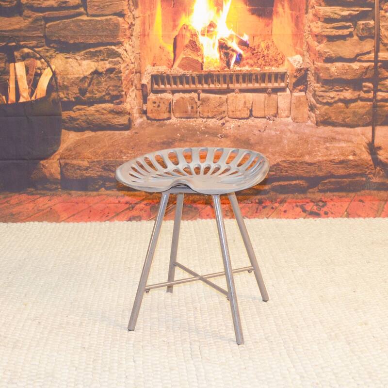 Tractor Seat Iron Stool - 18" - Black