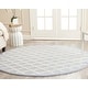 preview thumbnail 3 of 167, SAFAVIEH Handmade Cambridge Prudie Modern Moroccan Wool Rug 4' x 4' Round - Light Blue/Ivory