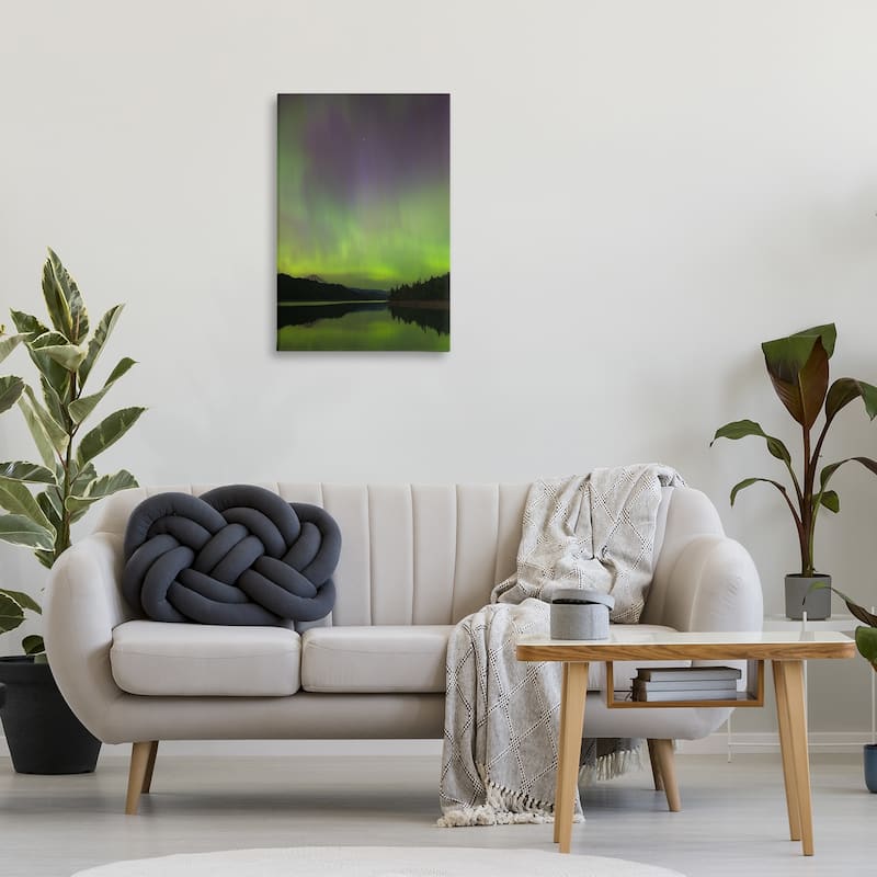Stupell Green Aurora Landscape Canvas Wall Art Design By Nancy Crowell