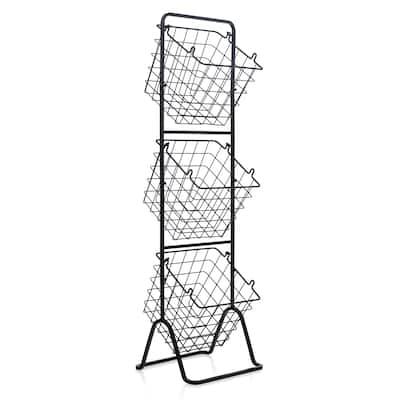 Costway 3-Tier Wire Fruit Basket Stand Kitchen Snack Vegetable Storage - See Details
