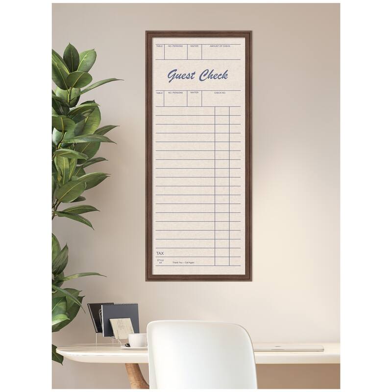 Kate and Laurel Framed Fabric Pinboard Linen Guest Check Wall Organization