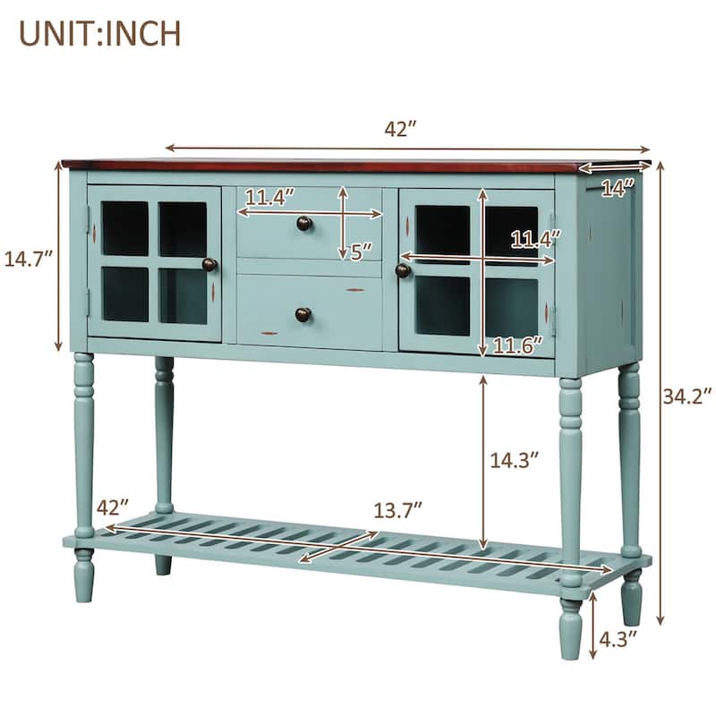 Sideboard Console Table with Bottom Shelf