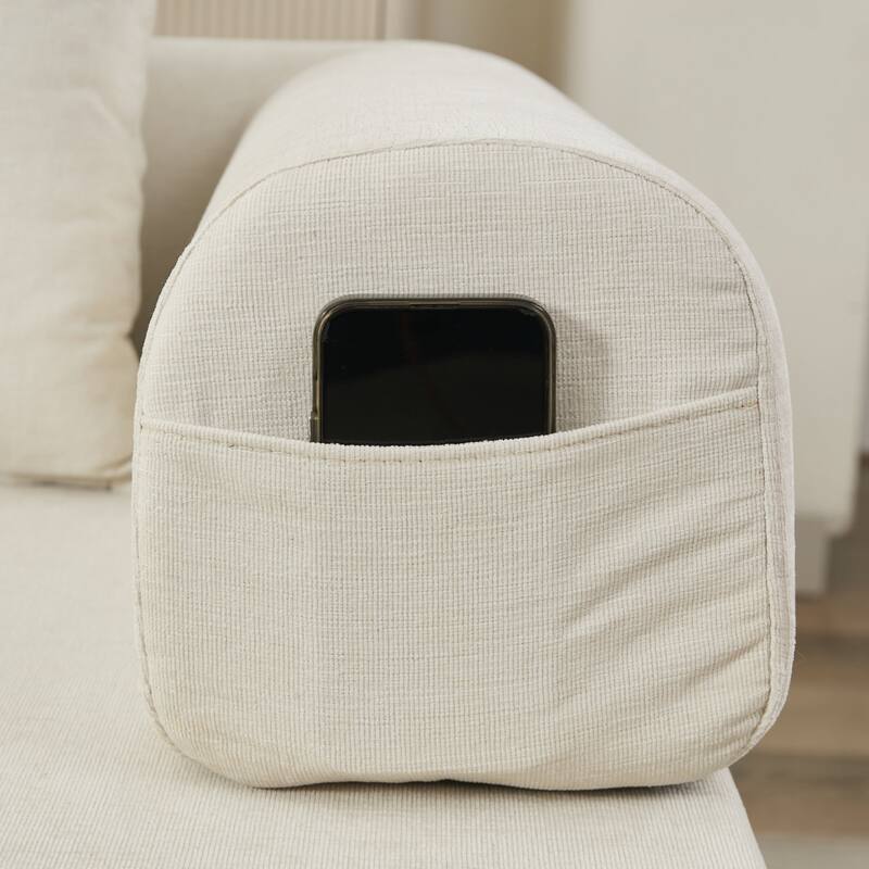 GDF Studio - Comfy Convertible Chenille Folding Mattress Sofa Bed with Armrests for Living Room and Bedroom