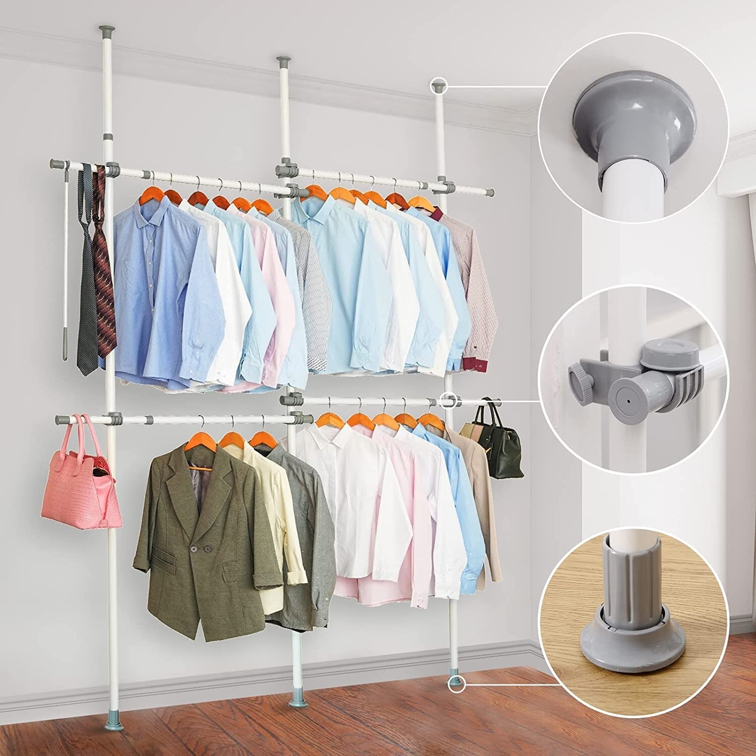 Double clothes rack sales bed bath and beyond