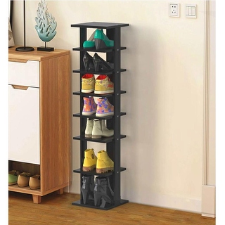 7 Tiers Shoes Rack, Entryway Wooden Shoes Racks, Space Saving Shoes ...