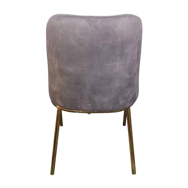 Lumen Modern Upholstered Kitchen Dining Chair with Gold Steel Legs Ergonomic Accent Chair