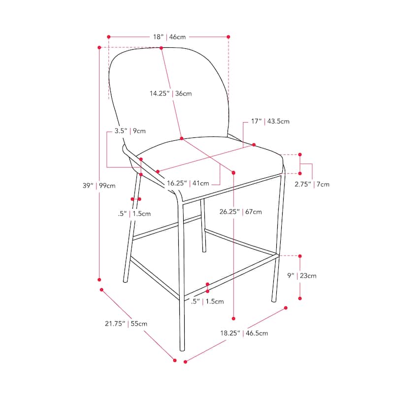 Blakeley 26'' Counter Height Bar Stool