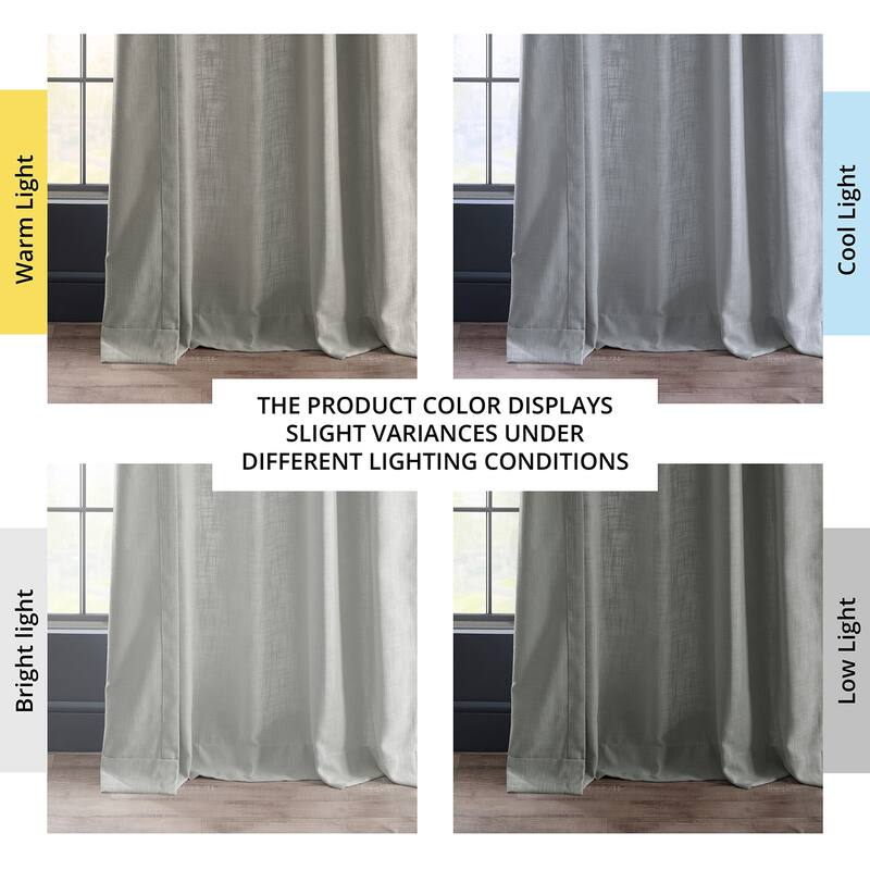 Exclusive Fabrics Heavy Faux Linen Curtain (1 Panel)