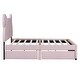 preview thumbnail 58 of 56, Upholstered Platform Bed with Cartoon Ear Headboard and Drawers