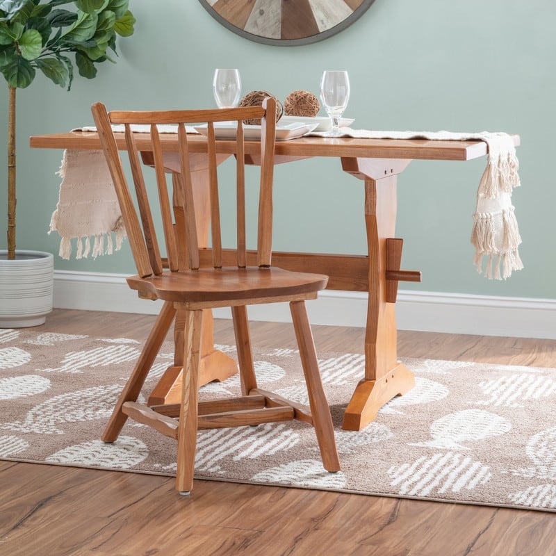 Linon Betsy Natural Solid Wood Side Dining Chair (Set of 2)