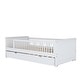 preview thumbnail 5 of 26, Wood Twin Size Platform Bed with Guardrail,Trundle and Open Fence Design,Kids and Baby