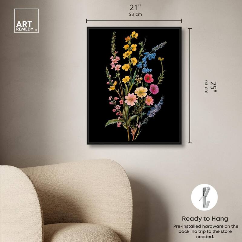 Darkling Daisies I Canvas by Art Remedy